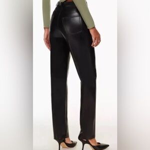 Aritzia Wilfred The Melina Faux‎ Leather Pants Women’s Size 2 Straight Leg #F6-5